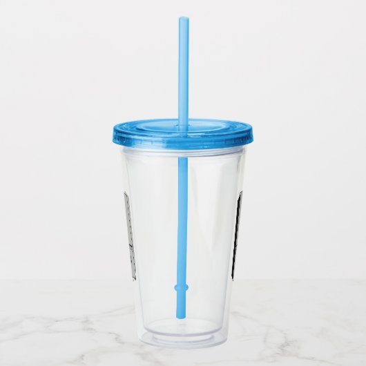 Afbeelding cartoon Franse deurkoelkast Acryl Drinkbeker (Rechts)