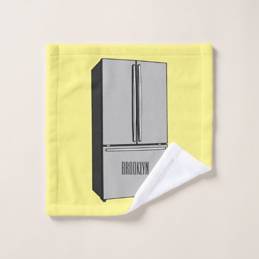 Afbeelding cartoon Franse deurkoelkast Bad Handdoek (Wasdoekje)