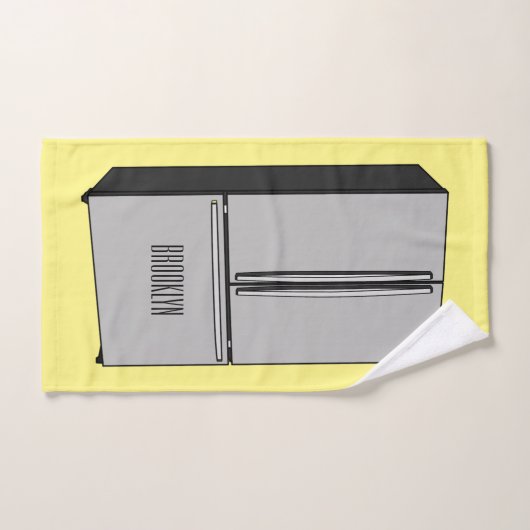 Afbeelding cartoon Franse deurkoelkast Bad Handdoek (Handdoek)