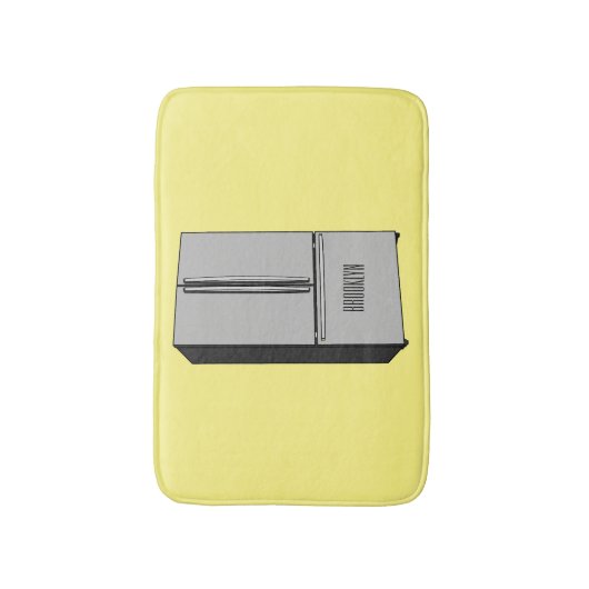 Afbeelding cartoon Franse deurkoelkast Badmat (Voorkant Verticaal)