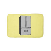 Afbeelding cartoon Franse deurkoelkast Badmat (Voorkant)