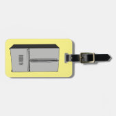 Afbeelding cartoon Franse deurkoelkast Bagagelabel (Voorkant horizontaal)