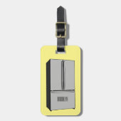 Afbeelding cartoon Franse deurkoelkast Bagagelabel (Voorkant verticaal)