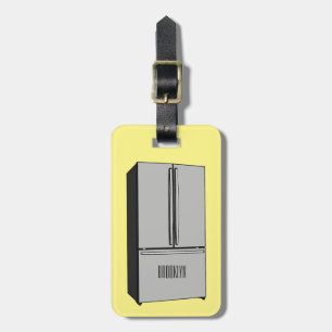 Afbeelding cartoon Franse deurkoelkast Bagagelabel