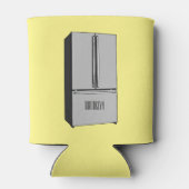 Afbeelding cartoon Franse deurkoelkast Blikjeskoeler (Achterkant)