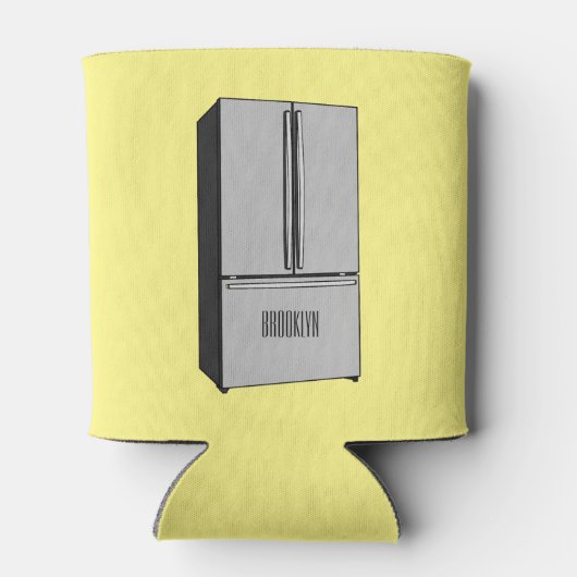 Afbeelding cartoon Franse deurkoelkast Blikjeskoeler (Achterkant)