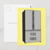 Afbeelding cartoon Franse deurkoelkast Briefkaart (Voorkant / Achterkant)