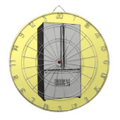 Afbeelding cartoon Franse deurkoelkast Dartbord (Voorkant)