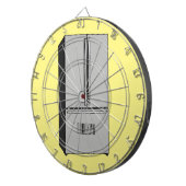 Afbeelding cartoon Franse deurkoelkast Dartbord (Voorkant Rechts)