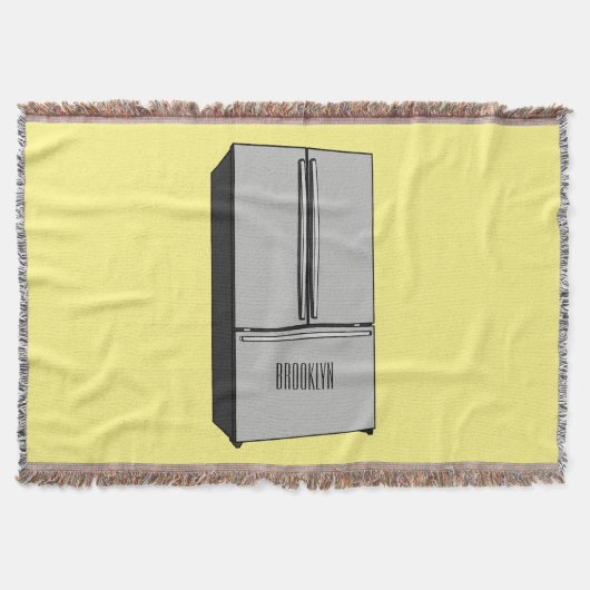 Afbeelding cartoon Franse deurkoelkast Deken (Voorkant)