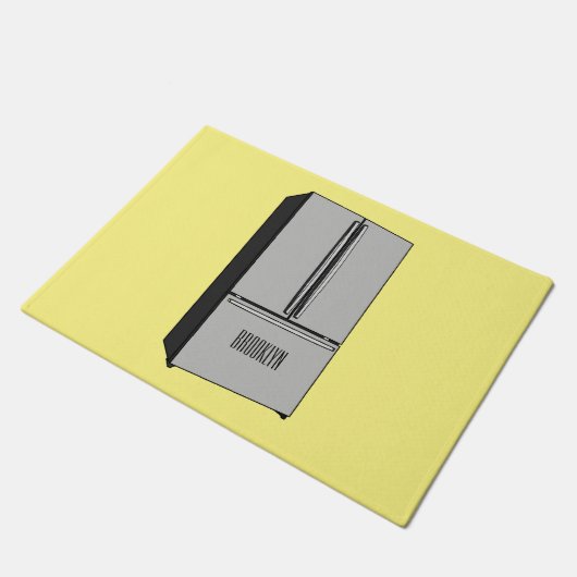 Afbeelding cartoon Franse deurkoelkast Deurmat (Schuin)