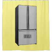 Afbeelding cartoon Franse deurkoelkast Douchegordijn (Voorkant)