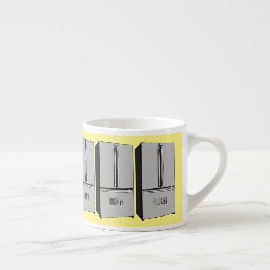 Afbeelding cartoon Franse deurkoelkast Espresso Kop (Rechts)