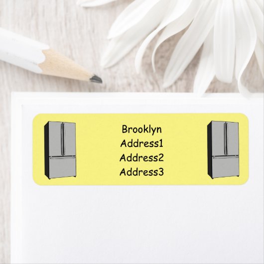 Afbeelding cartoon Franse deurkoelkast Etiket (Insitu)