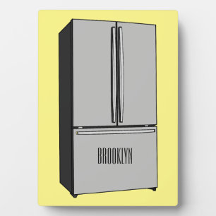 Afbeelding cartoon Franse deurkoelkast Fotoplaat