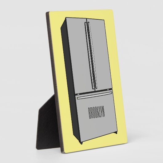 Afbeelding cartoon Franse deurkoelkast Fotoplaat (Zijkant)