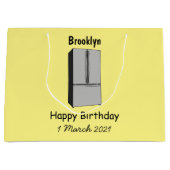 Afbeelding cartoon Franse deurkoelkast Groot Cadeauzakje (Voorkant)