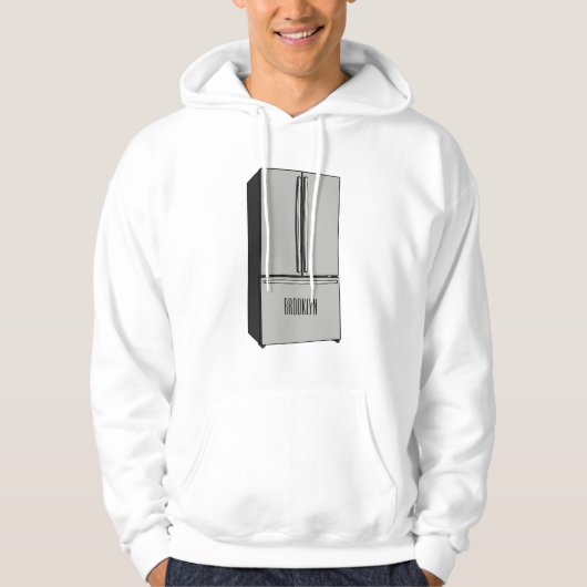 Afbeelding cartoon Franse deurkoelkast Hoodie (Voorkant)