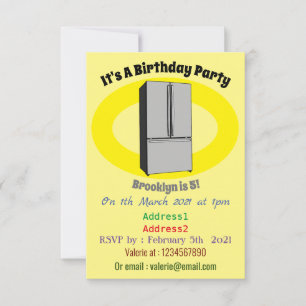 Afbeelding cartoon Franse deurkoelkast Kaart