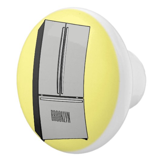 Afbeelding cartoon Franse deurkoelkast Keramische Knop (Rechts)