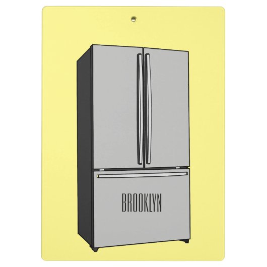 Afbeelding cartoon Franse deurkoelkast Klembord (Achterkant)