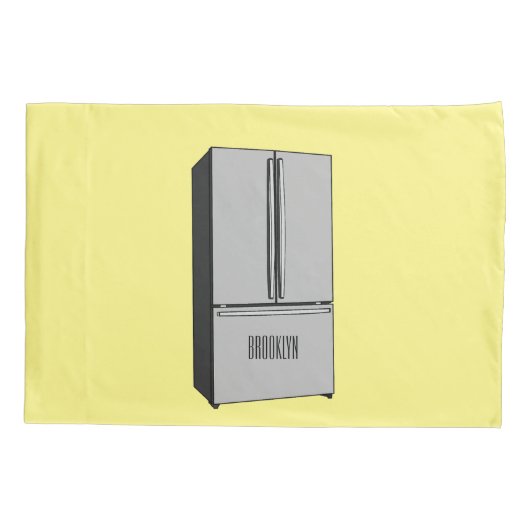 Afbeelding cartoon Franse deurkoelkast Kussensloop (Achterkant)