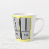 Afbeelding cartoon Franse deurkoelkast Latte Mok (Rechts)