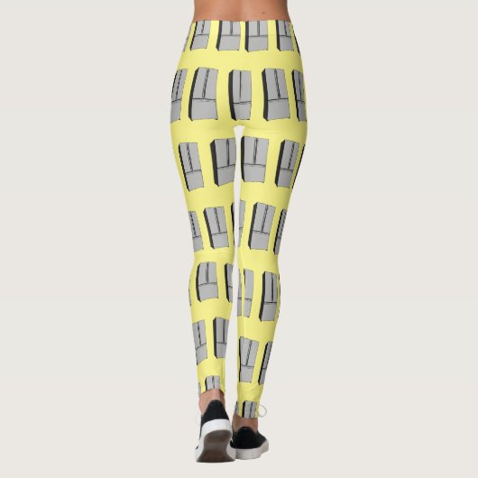 Afbeelding cartoon Franse deurkoelkast Leggings (Achterkant)