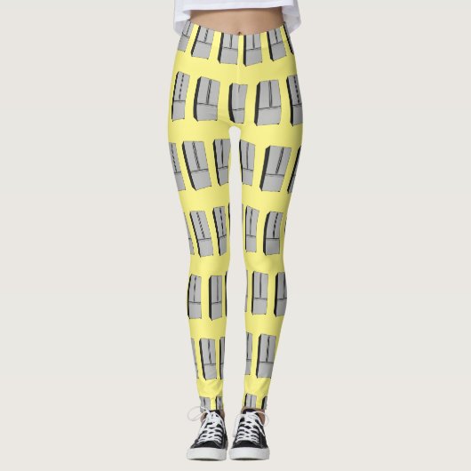 Afbeelding cartoon Franse deurkoelkast Leggings (Voorkant)