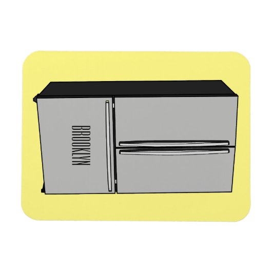 Afbeelding cartoon Franse deurkoelkast Magneet (Horizontaal)