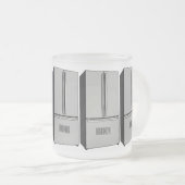 Afbeelding cartoon Franse deurkoelkast Matglas Koffiemok (Voorkant rechts)