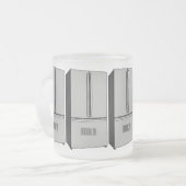 Afbeelding cartoon Franse deurkoelkast Matglas Koffiemok (Voorkant links)