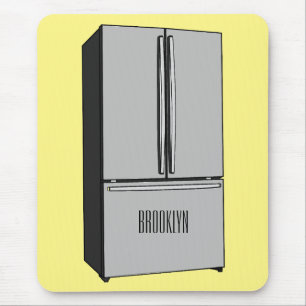 Afbeelding cartoon Franse deurkoelkast Muismat