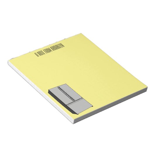 Afbeelding cartoon Franse deurkoelkast Notitieblok (Schuin)