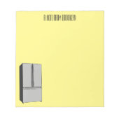 Afbeelding cartoon Franse deurkoelkast Notitieblok (Voorkant)