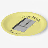 Afbeelding cartoon Franse deurkoelkast Papieren Bordje (Gekanteld)