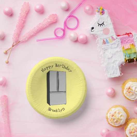 Afbeelding cartoon Franse deurkoelkast Papieren Kommen (Feest)