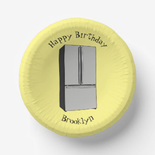 Afbeelding cartoon Franse deurkoelkast Papieren Kommen