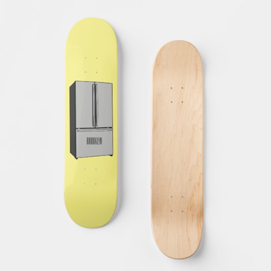Afbeelding cartoon Franse deurkoelkast Persoonlijk Skateboard (Voorkant)