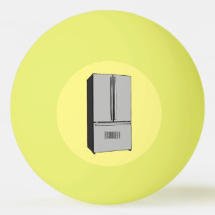 Afbeelding cartoon Franse deurkoelkast Pingpongbal