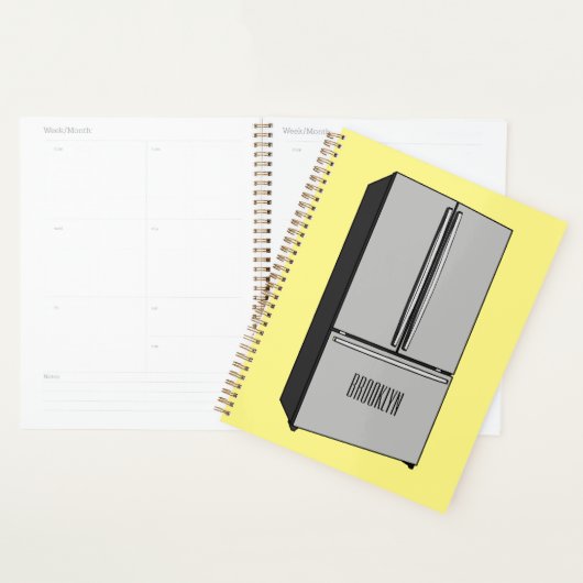 Afbeelding cartoon Franse deurkoelkast Planner (Display)