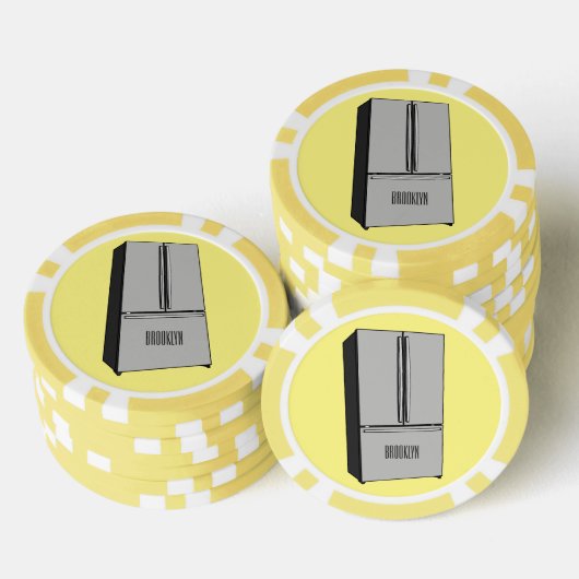 Afbeelding cartoon Franse deurkoelkast Poker Chips (Opstapeling)