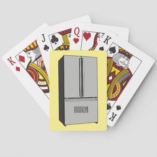 Afbeelding cartoon Franse deurkoelkast Pokerkaarten (Achterkant)