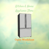 Afbeelding cartoon Franse deurkoelkast Raamsticker (Vel 3)