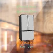 Afbeelding cartoon Franse deurkoelkast Raamsticker (Vel 2)