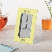 Afbeelding cartoon Franse deurkoelkast Reclamebord Met Voetstuk (Insitu)