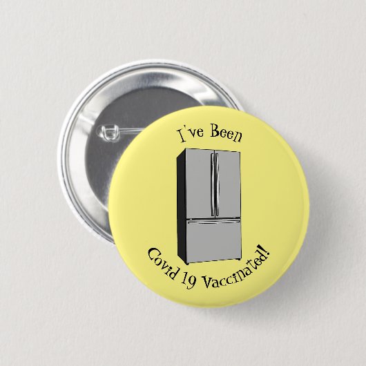 Afbeelding cartoon Franse deurkoelkast Ronde Button 5,7 Cm (Voorkant /achterkant)