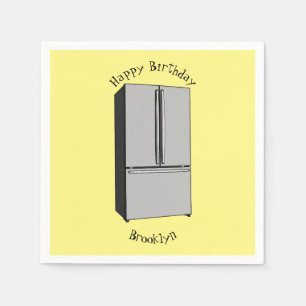 Afbeelding cartoon Franse deurkoelkast Servet