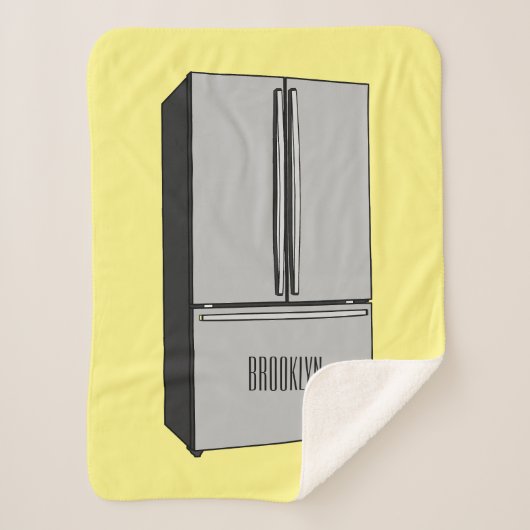 Afbeelding cartoon Franse deurkoelkast Sherpa Deken (Voorkant)