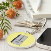 Afbeelding cartoon Franse deurkoelkast Sleutelhanger (Voorkant Rechts)